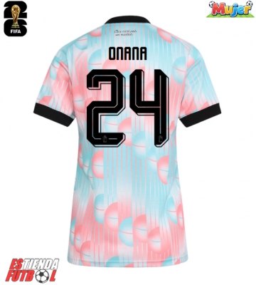 Bélgica Amadou Onana #24 Segunda Equipación Mujer Mundial 2026 Manga Corta